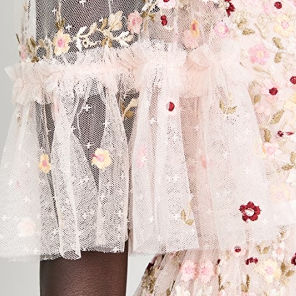 Needle & Thread Aramita Floral Lace Tulle Midi Dress (designer) size 4 US - Picture 16 of 16